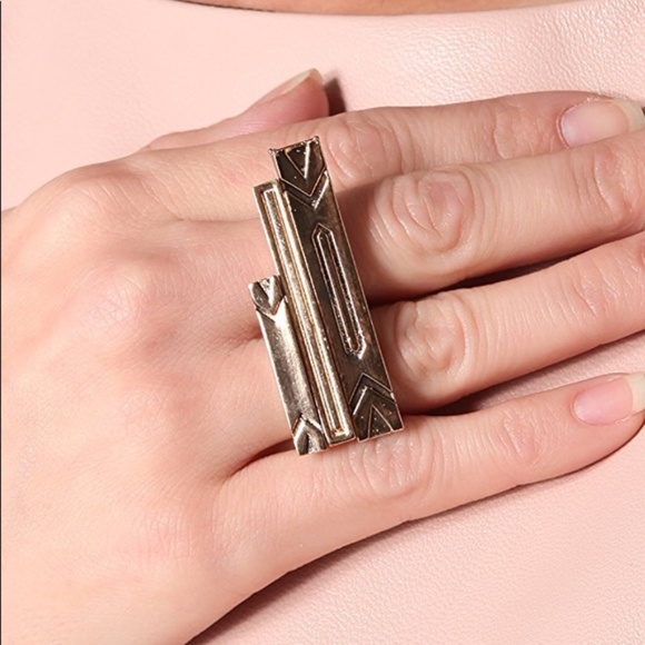 House of Harlow Engraved 3 Stack Ring in Gold - Picture 2 of 6